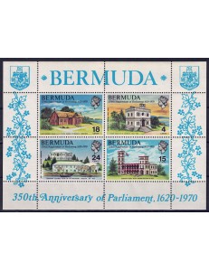 BERMUDA 1970 Anniversario del Parlamento BF MNH**
