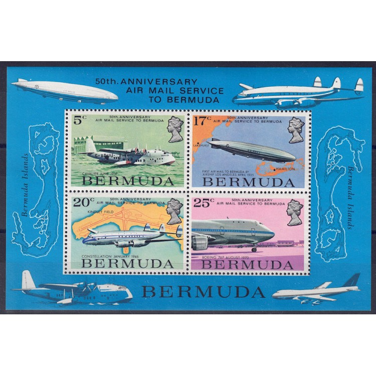 BERMUDA 1975 Airmail Service s/s MNH**