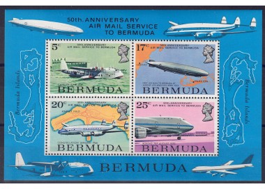 BERMUDA 1975 Airmail Service s/s MNH**