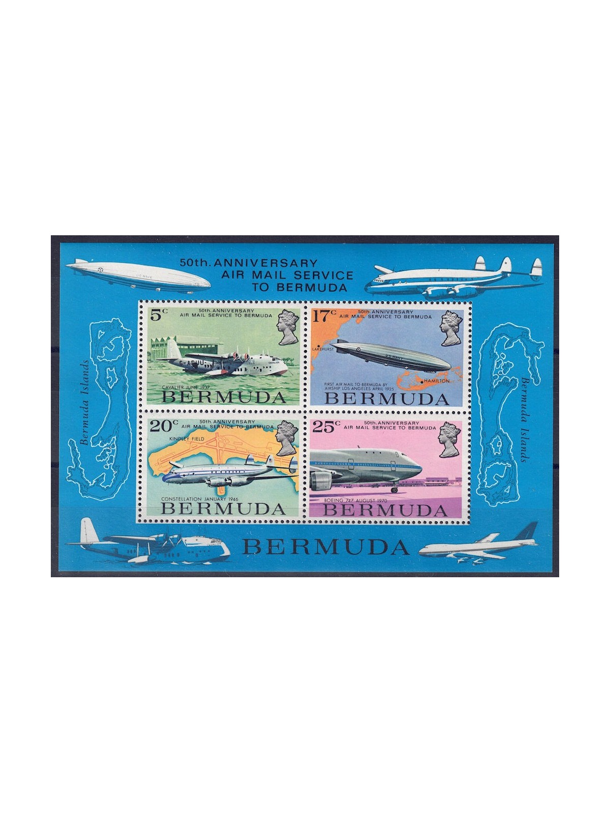 BERMUDA 1975 Airmail Service s/s MNH**