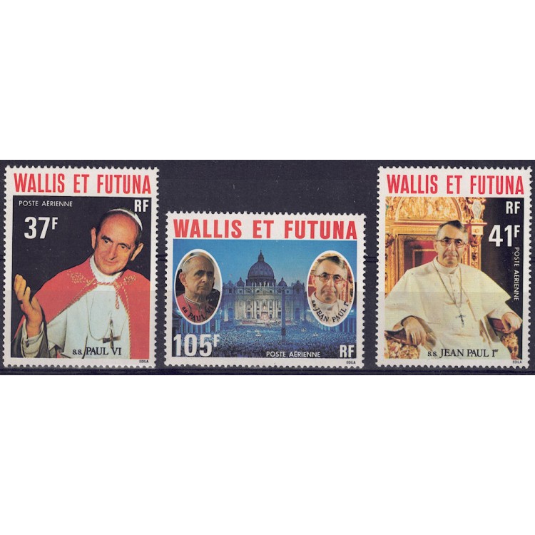 WALLIS E FUTUNA 1979 Papi (posta aerea) 3v MNH**