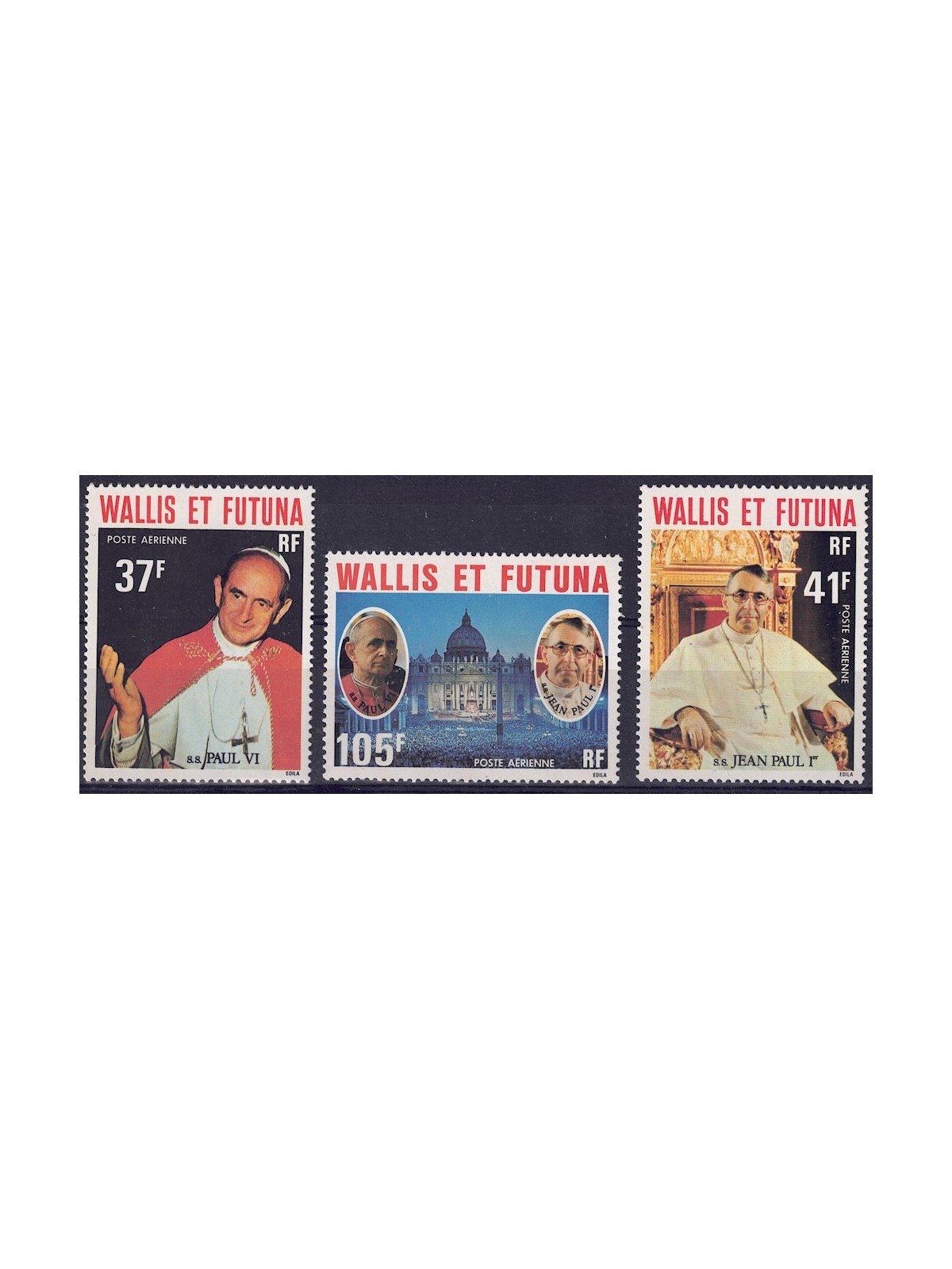 WALLIS AND FUTUNA 1979 Papi (airmail) 3v MNH**