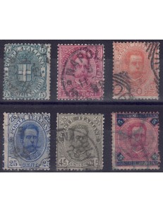 ITALY KINGDOM 1891 Coat of arms and effigy of Umberto I 6v us