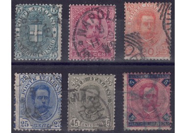 ITALIA REGNO 1891 Stemma e effigie di Umberto I 6v us