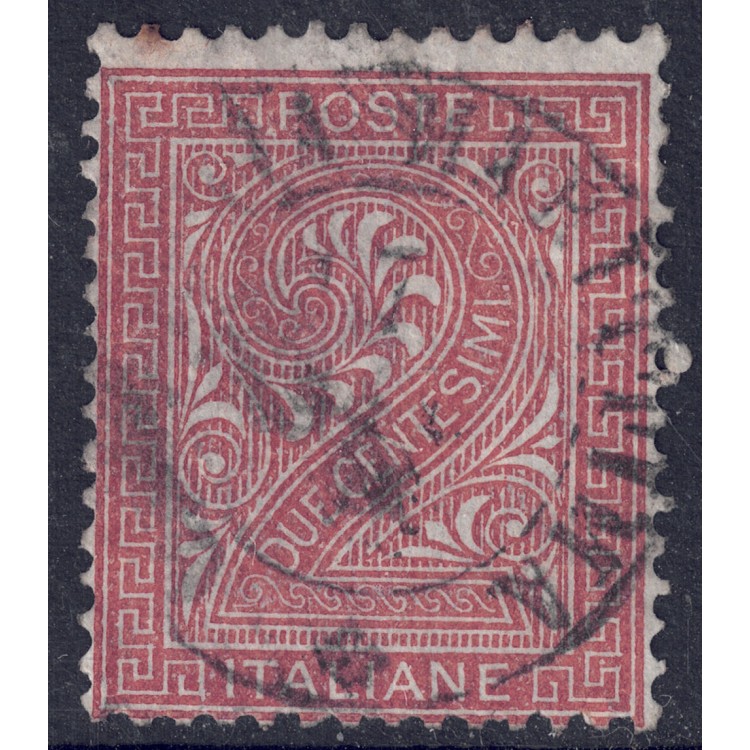 ITALY KINGDOM 1863 De La Rue 2c brick (London) us