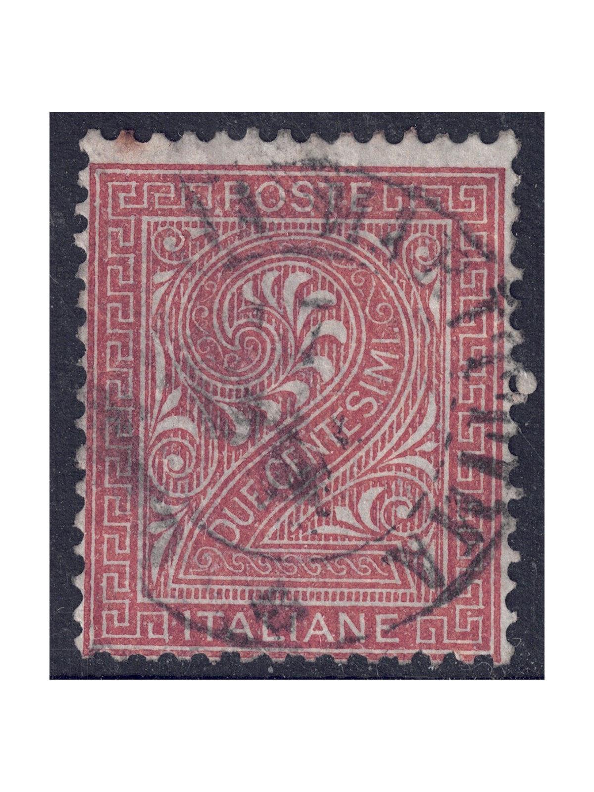 ITALY KINGDOM 1863 De La Rue 2c brick (London) us