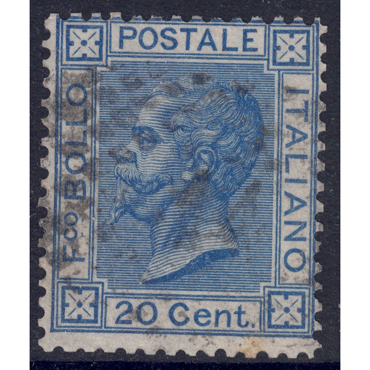 ITALY KINGDOM 1867 20c blue (London) us