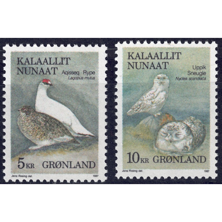 GREENLAND 1987 Local fauna (1st series) 2v MNH**