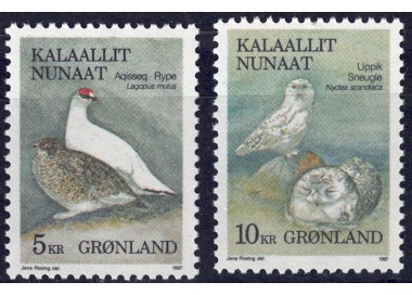 GROENLANDIA 1987 Fauna locale (1ª serie) 2v MNH**