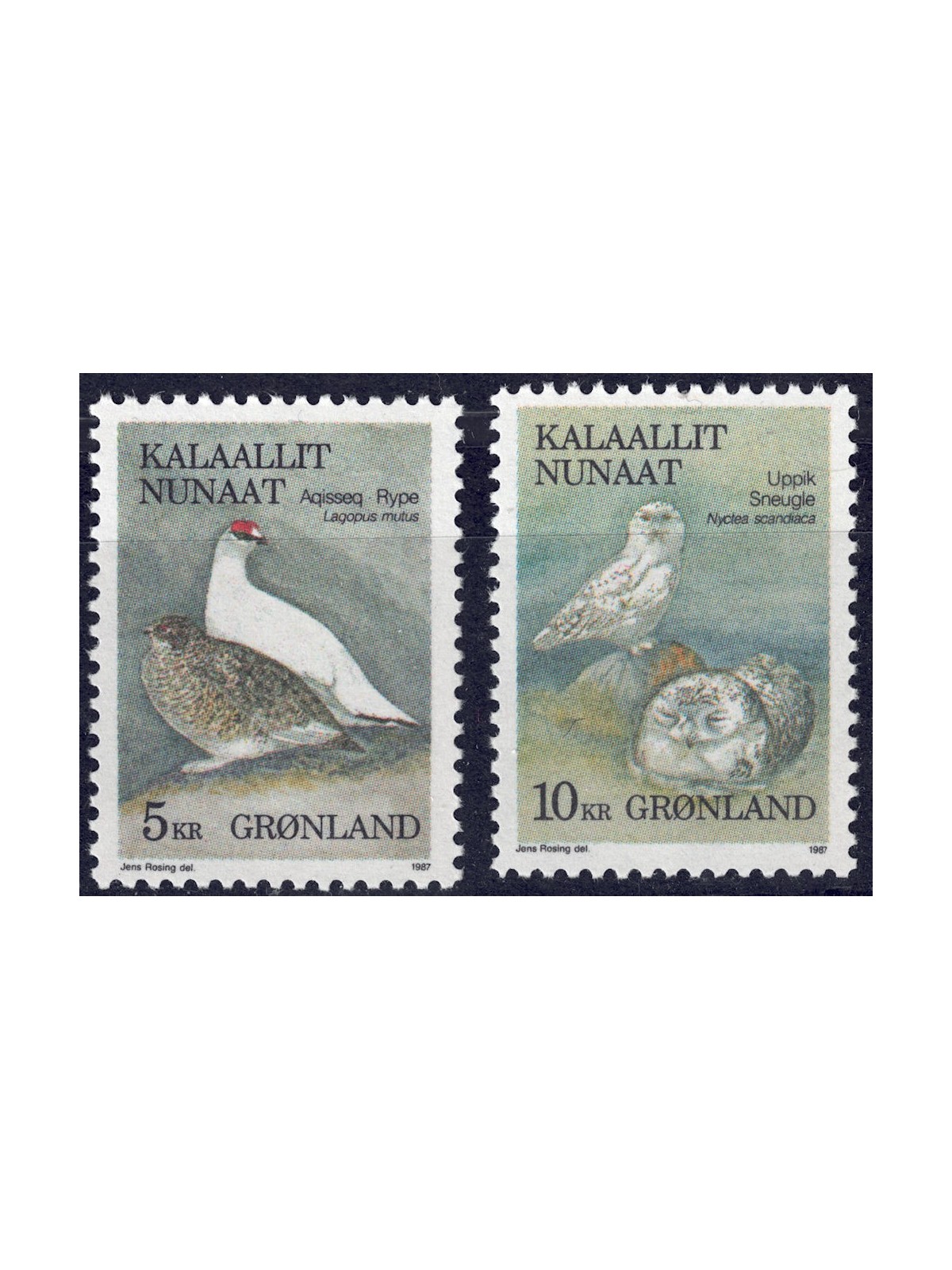 GROENLANDIA 1987 Fauna locale (1ª serie) 2v MNH**