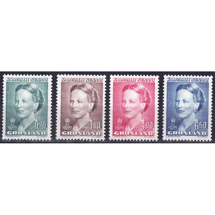GREENLAND 1990 Effigy of Queen Margareta II 4v MNH**