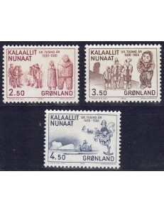 GROENLANDIA 1983 Storia della Groenlandia (4ª serie) 3v MNH**