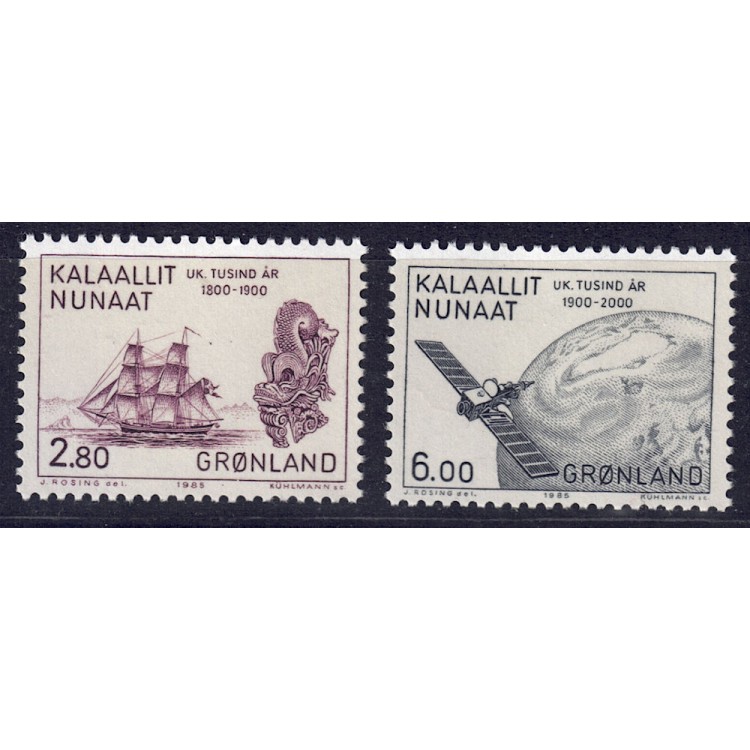 GREENLAND 1985 History of Greenland (6th series) 2v MNH**