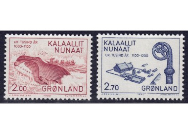 GREENLAND 1982 History of Greenland (3rd series) 2v MNH**