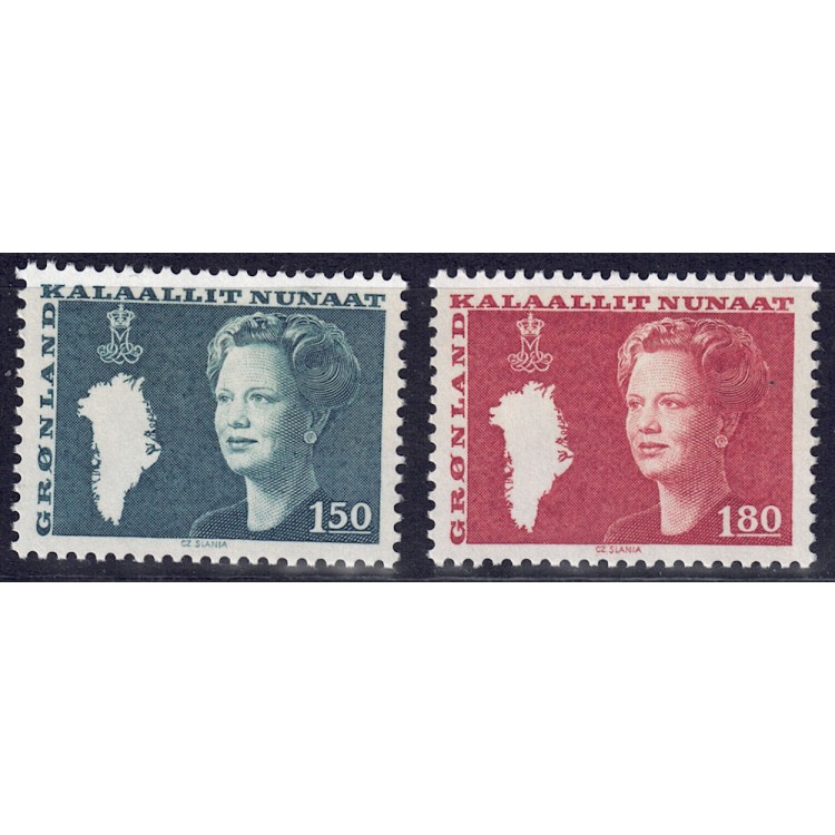 GREENLAND 1982 Effigy of Queen Margareta II 2v MNH**