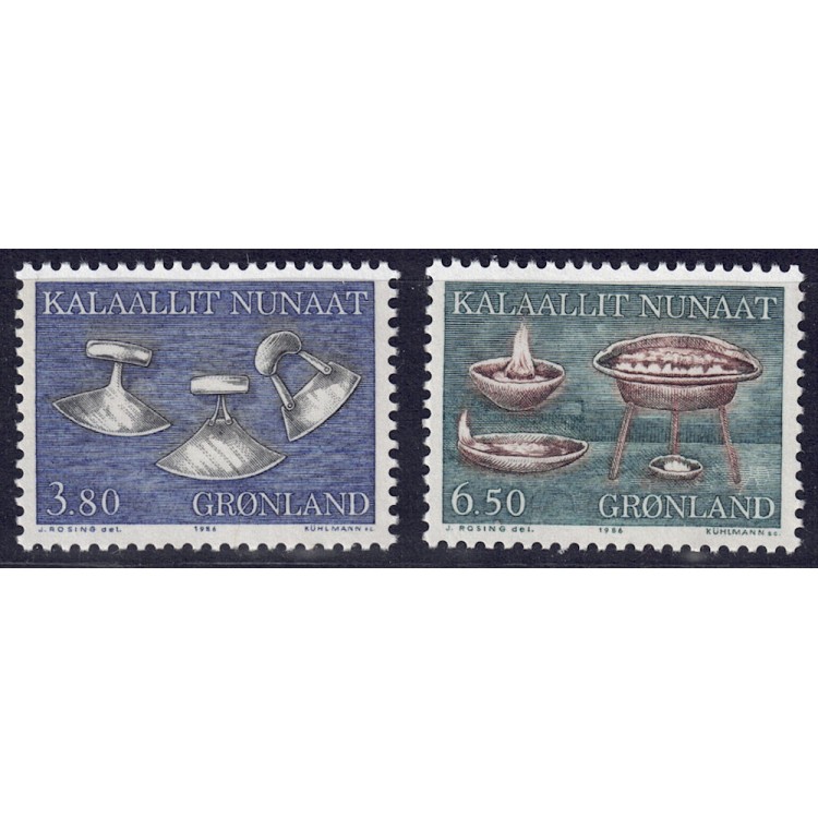GROENLANDIA 1986 Artigianato locale 2v MNH**