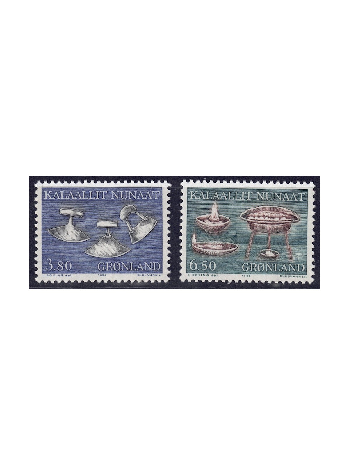 GROENLANDIA 1986 Artigianato locale 2v MNH**