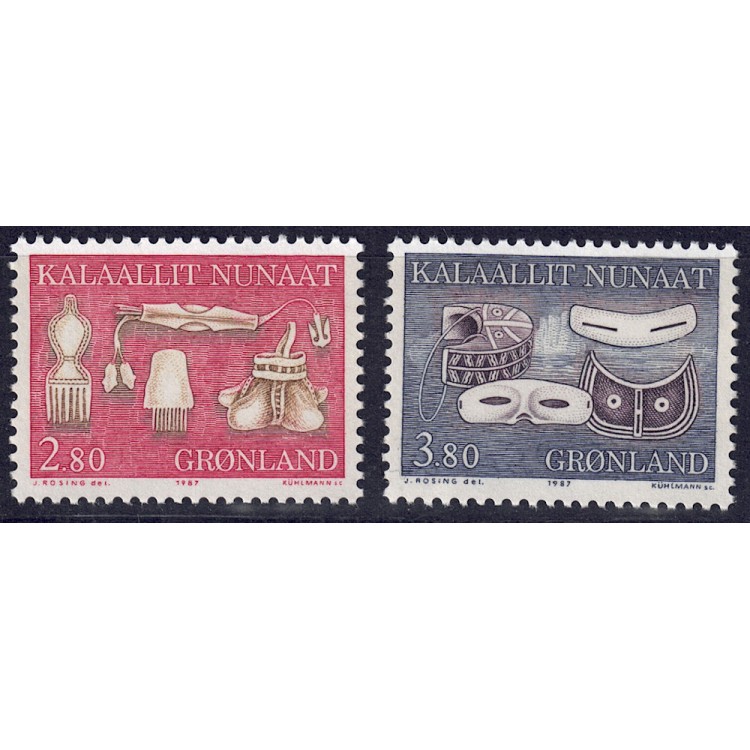 GROENLANDIA 1987 Artigianato locale 2v MNH**