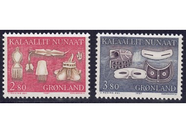 GREENLAND 1987 Local crafts 2v MNH**
