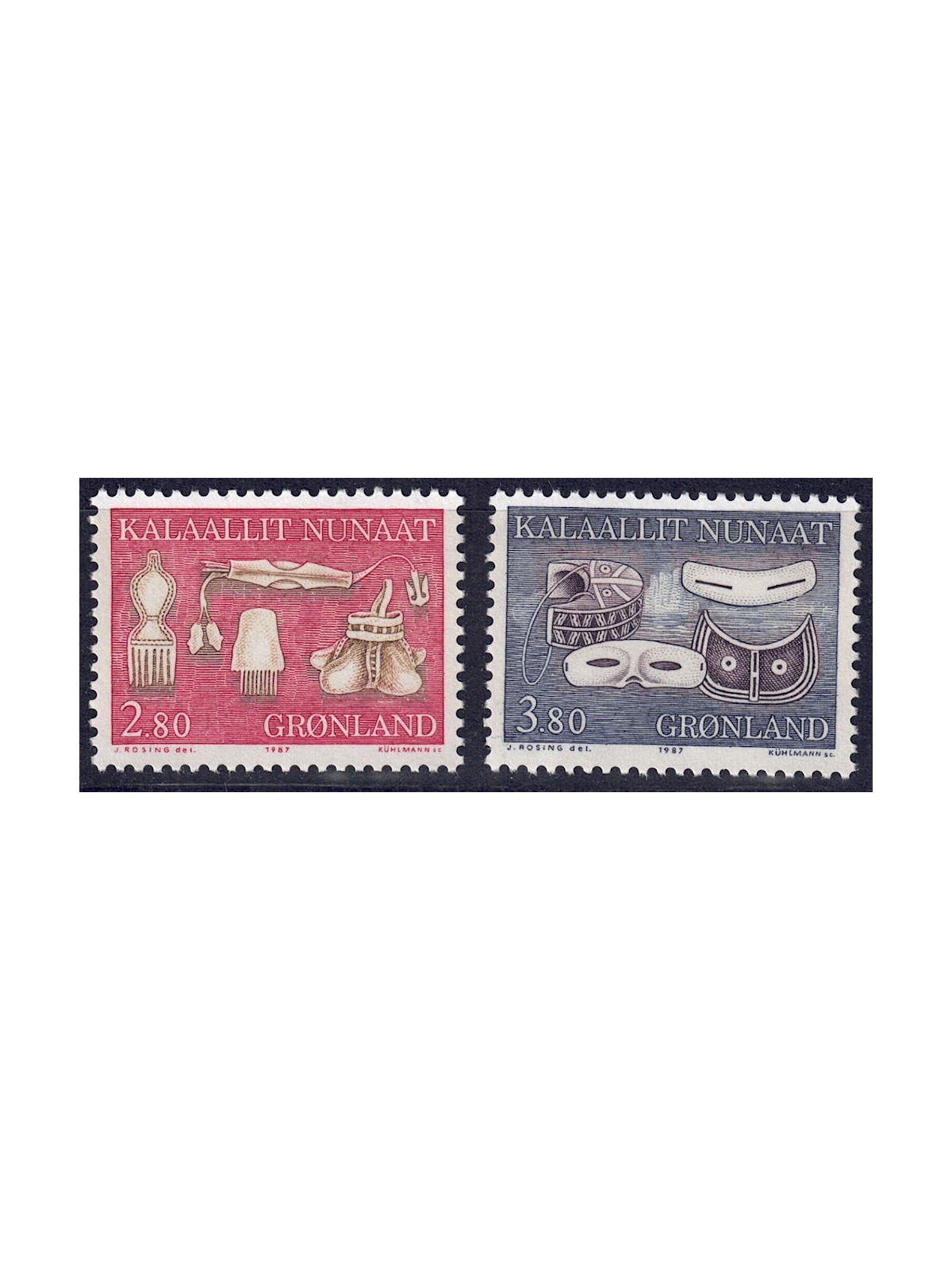 GROENLANDIA 1987 Artigianato locale 2v MNH**