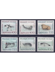 GREENLAND 1991 Marine fauna (seals) 6v MNH**