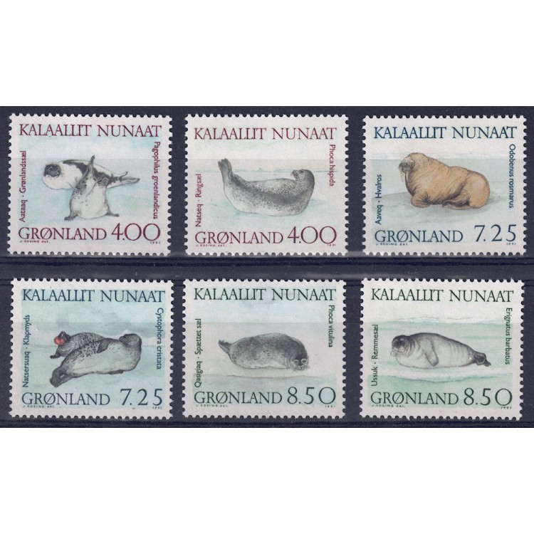 GROENLANDIA 1991 Fauna marina (foche) 6v MNH**