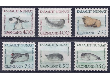 GREENLAND 1991 Marine fauna (seals) 6v MNH**