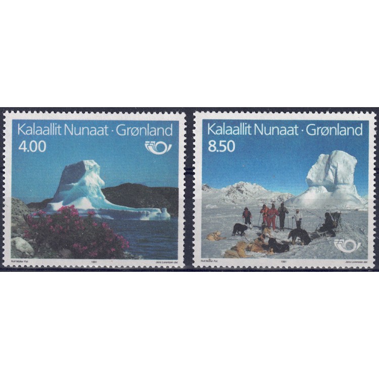 GROENLANDIA 1991 Norden (turismo) 2v MNH**