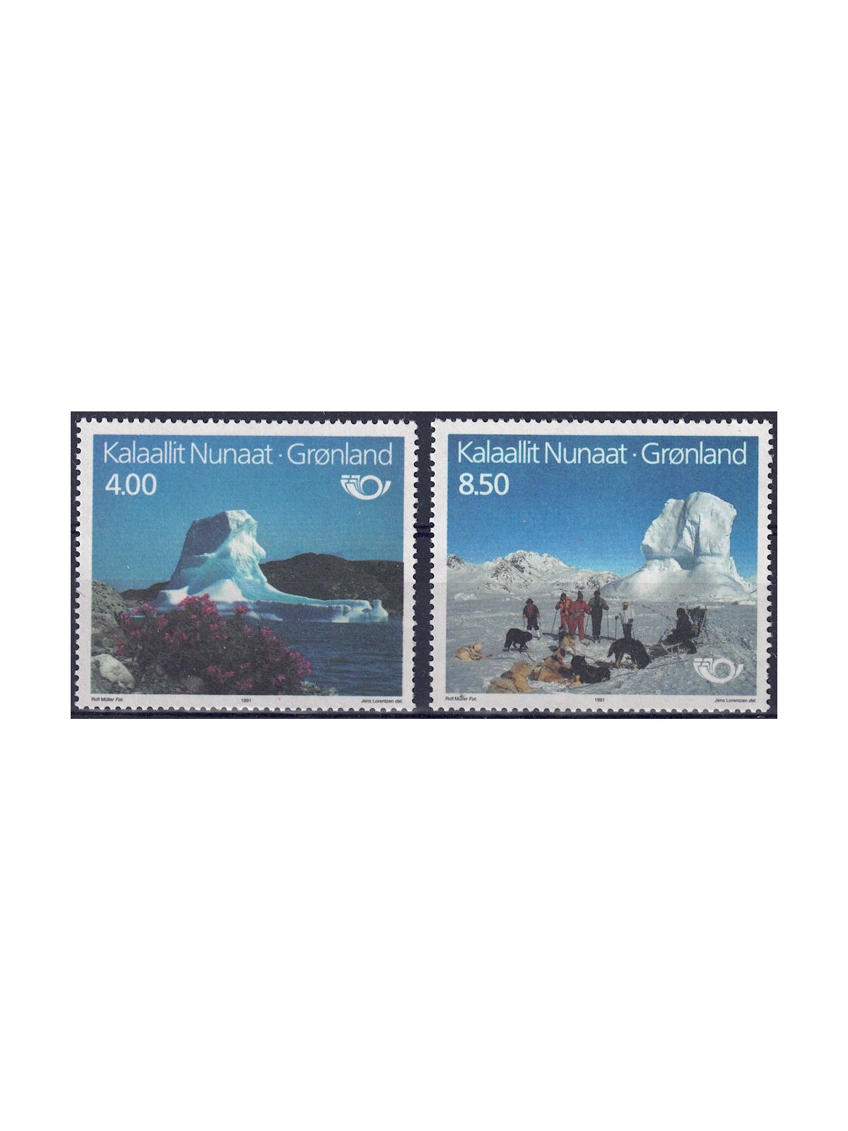 GROENLANDIA 1991 Norden (turismo) 2v MNH**