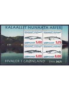 GROENLANDIA 1997 Fauna marina (balene groenlandesi) BF MNH**