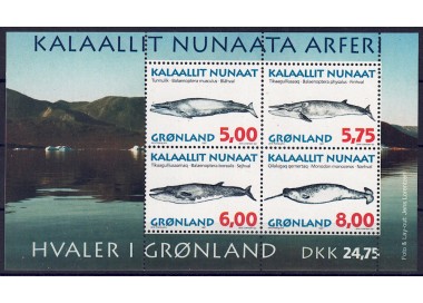 GREENLAND 1997 Marine fauna (greenland whales) s/s MNH**