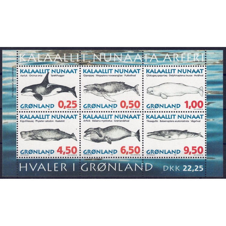GREENLAND 1996 Marine fauna (greenland whales) s/s MNH**