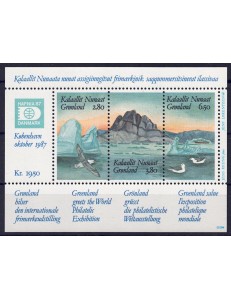 GROENLANDIA 1987 Esposizione filatelica (paesaggio) BF MNH**