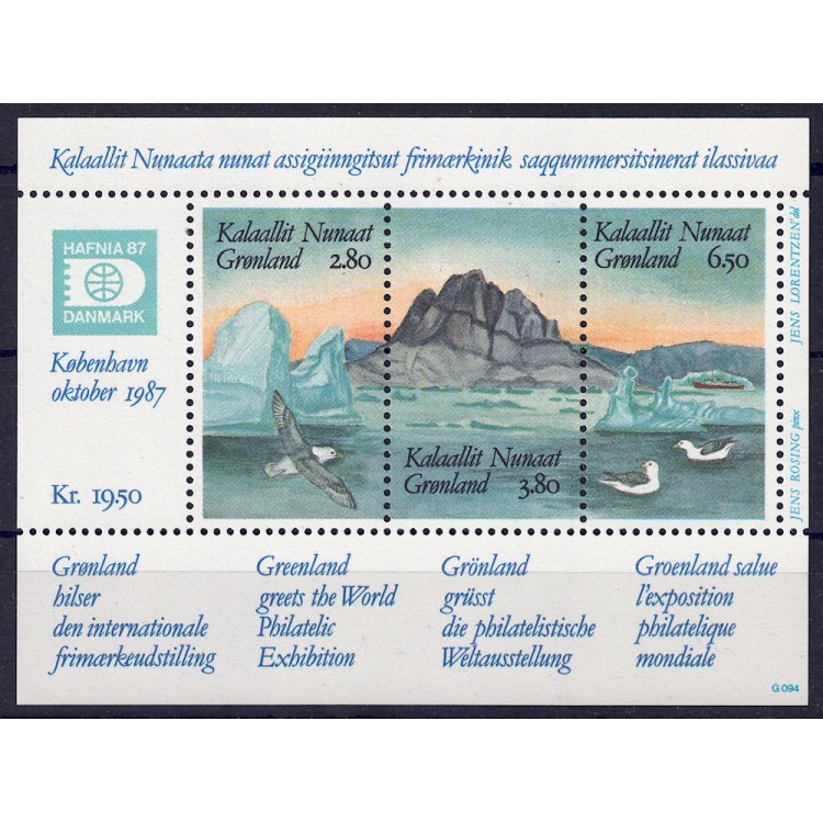 GREENLAND 1987 Philatelic Exhibition (Landscape) s/s MNH**