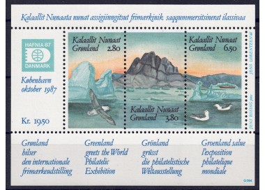 GREENLAND 1987 Philatelic Exhibition (Landscape) s/s MNH**