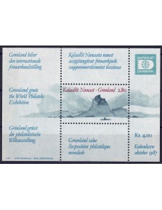 GREENLAND 1987 Philatelic Exhibition (mountains) s/s MNH**