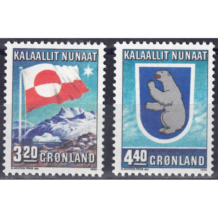 GREENLAND 1989 Internal autonomy 2v MNH**