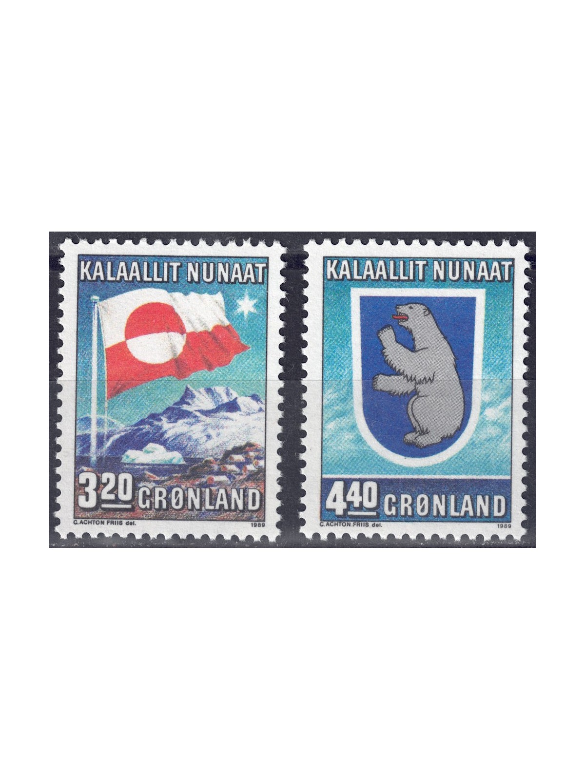 GREENLAND 1989 Internal autonomy 2v MNH**