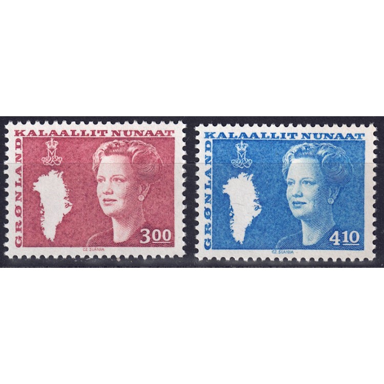 GROENLANDIA 1988 Effigie della Regina Margareta II 2v MNH**