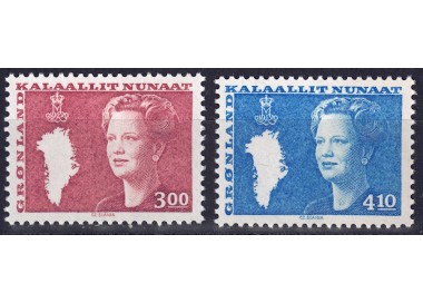 GREENLAND 1988 Effigy of Queen Margareta II 2v MNH**