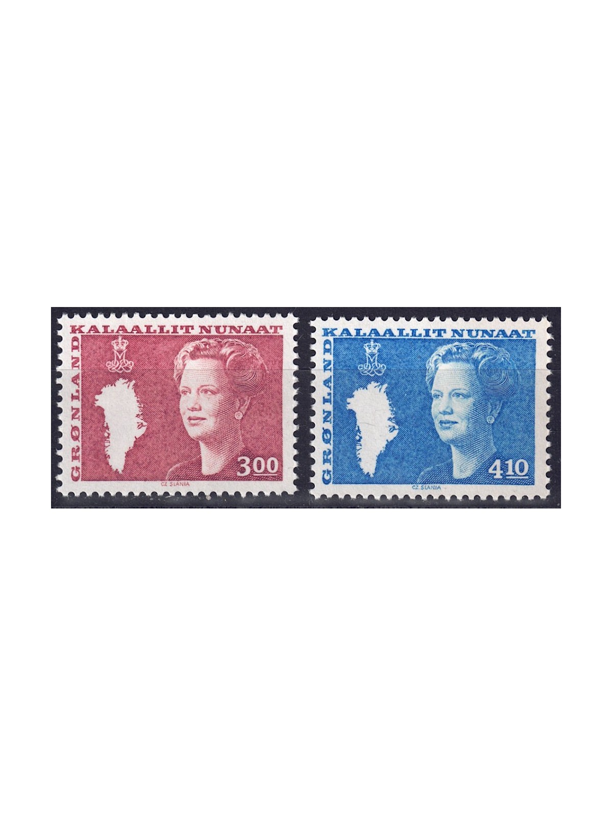 GREENLAND 1988 Effigy of Queen Margareta II 2v MNH**