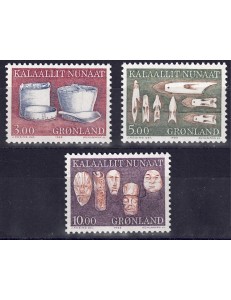 GROENLANDIA 1988 Artigianato locale 3v MNH**