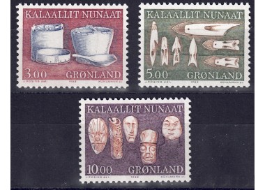 GROENLANDIA 1988 Artigianato locale 3v MNH**