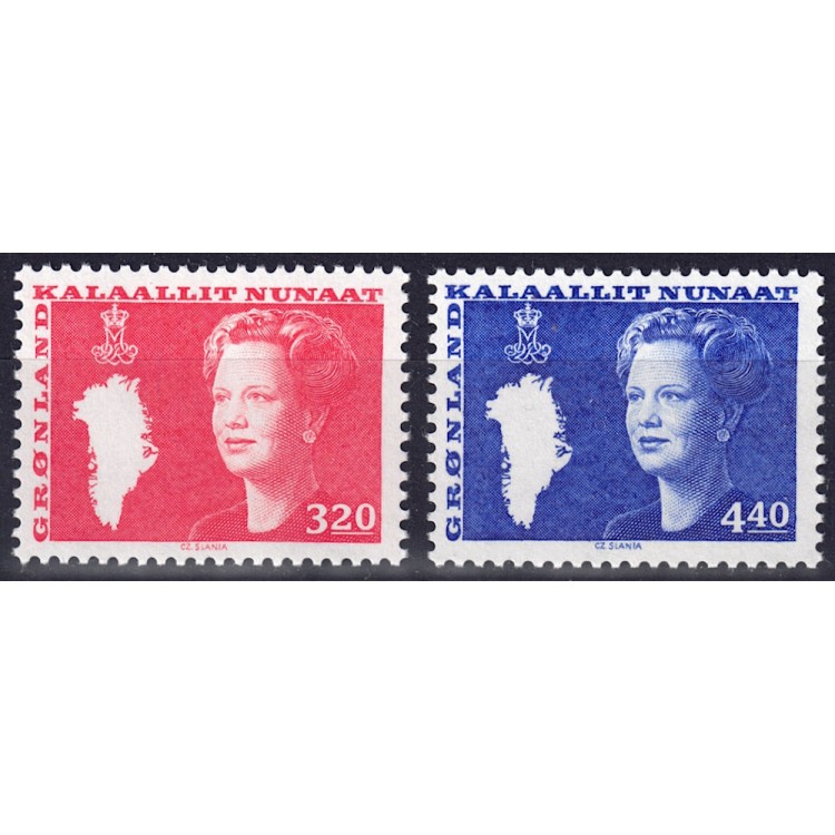GROENLANDIA 1989 Effigie della Regina Margareta II 2v MNH**