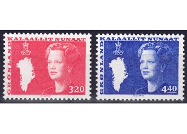 GREENLAND 1989 Effigy of Queen Margareta II 2v MNH**