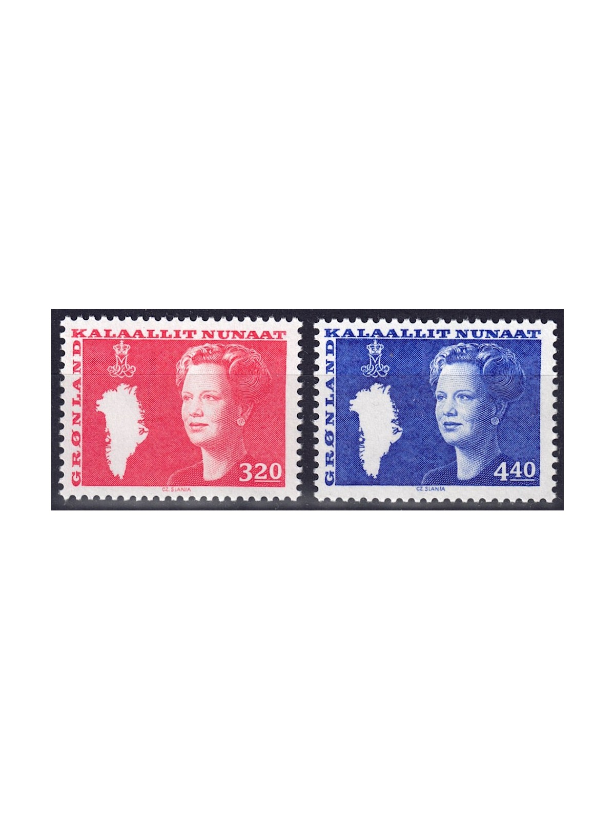 GROENLANDIA 1989 Effigie della Regina Margareta II 2v MNH**