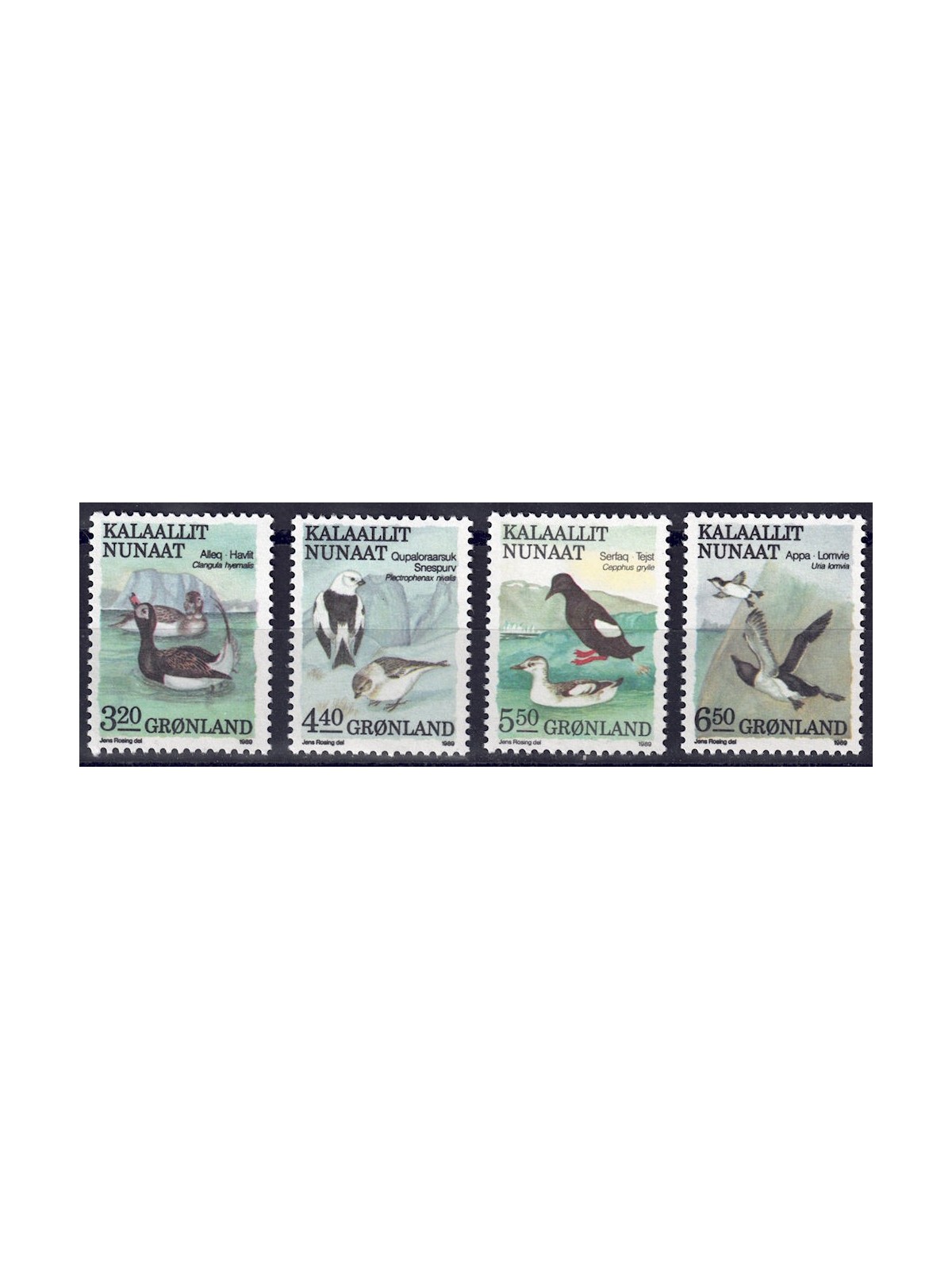 GREENLAND 1989 Local fauna (3rd series) 4v MNH**
