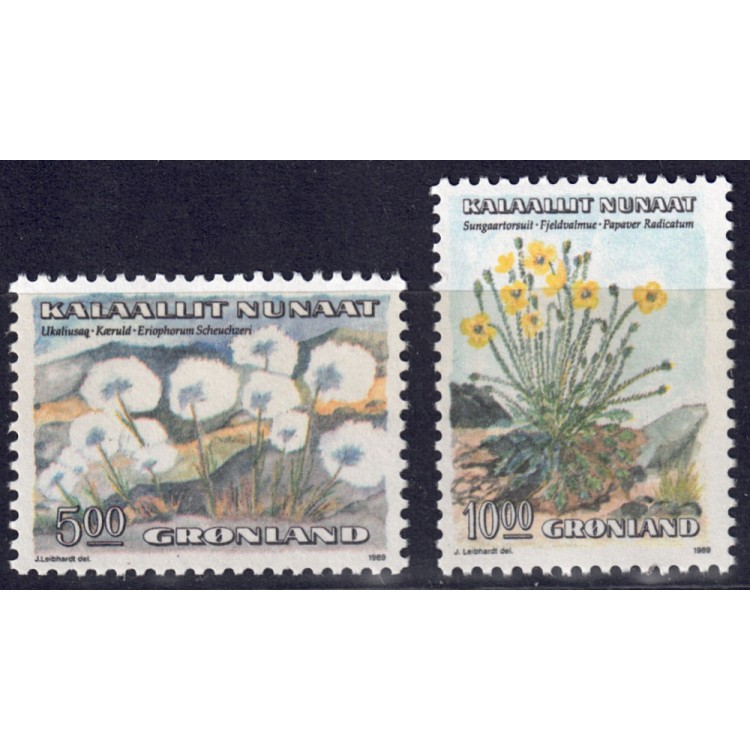 GROENLANDIA 1989 Flora (fiori selvatici) 2v MNH**