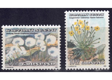 GREENLAND 1989 Flora (wild flowers) 2v MNH**