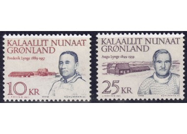 GROENLANDIA 1990 Personalità politiche 2v MNH**